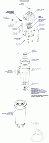 Diagram Diagram and Parts List for HBB250-BZ220  Hamilton Beach Blender